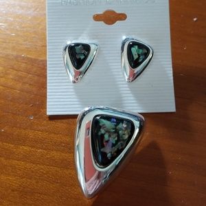 Earrings and necklace